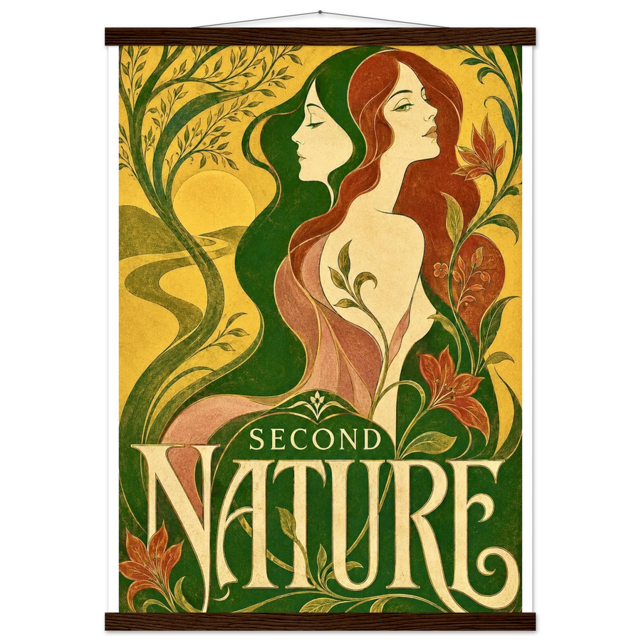 SECOND NATURE, magnetic hanger, dark wood wall hanger