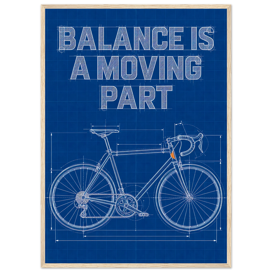 BALANCE IS A MOVING PART, wooden frame, wood frame