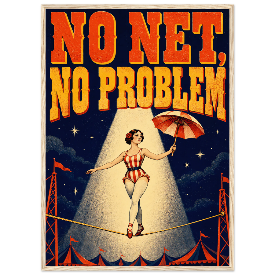 NO NET, NO PROBLEM, wooden frame, wood frame