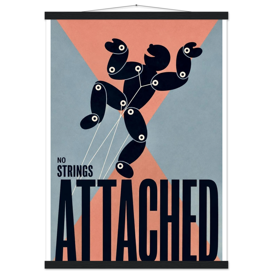 NO STRING ATTACHED, magnetic hanger, black wall hanger