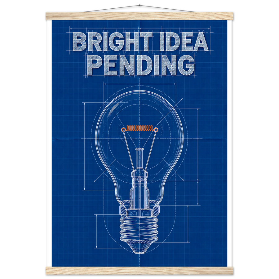 BRIGHT IDEA PENDING, magnetic hanger, natural wood wall hanger