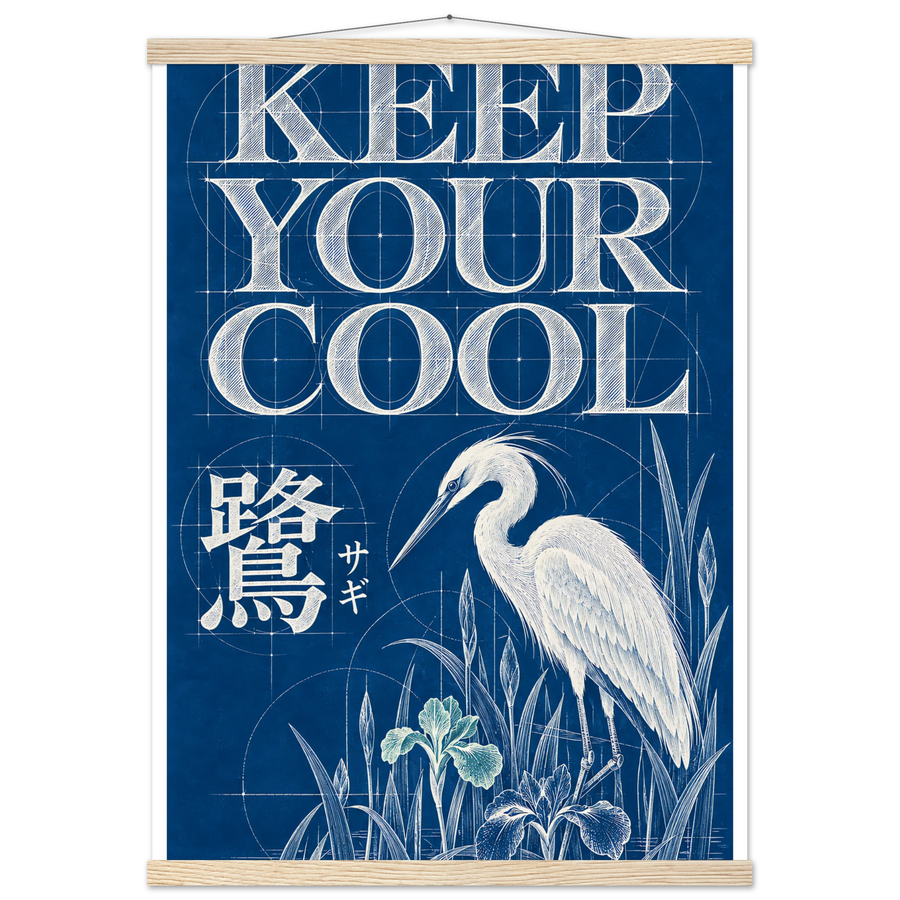 KEEP YOUR COOL, magnetic hanger, natural wood wall hanger