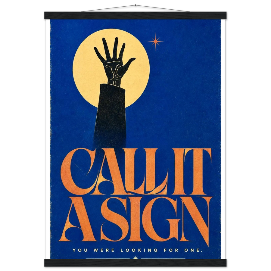 CALL IT A SIGN, magnetic hanger, black wall hanger
