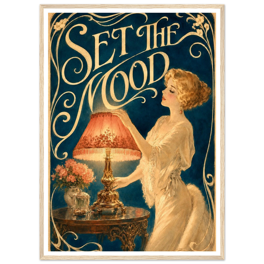 SET THE MOOD, wooden frame, wood frame