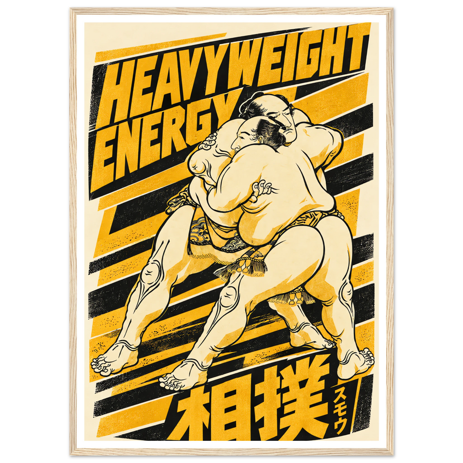 HEAVYWEIGHT ENERGY, wooden frame, wood frame