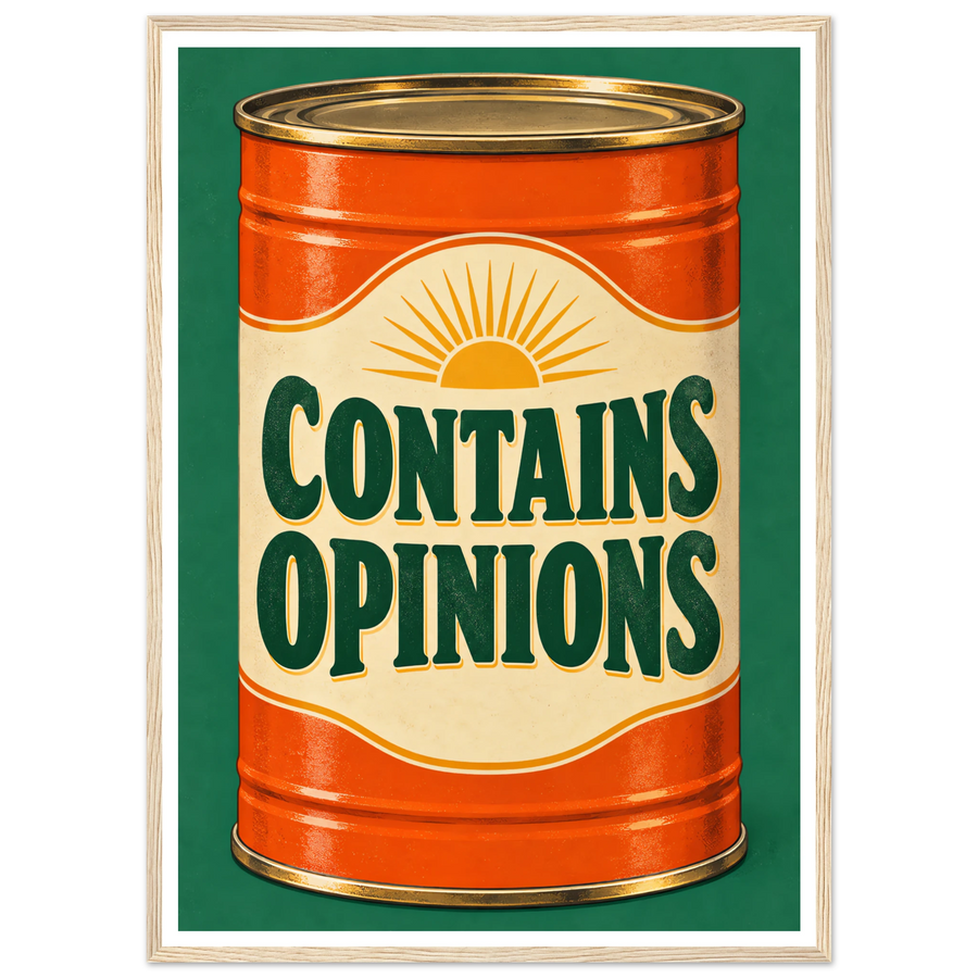 CONTAINS OPINIONS, wooden frame, wood frame
