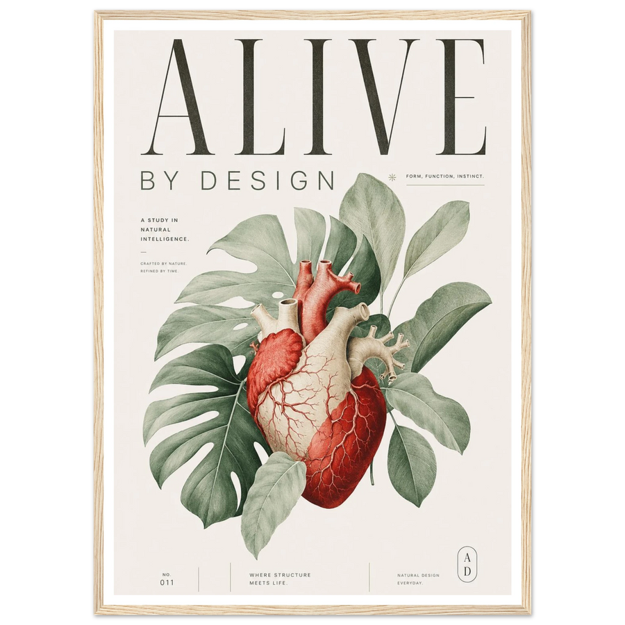 ALIVE BY DESIGN, wooden frame, wood frame