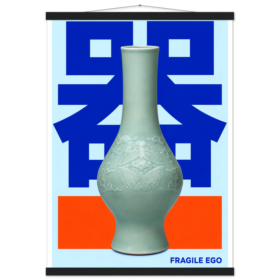 FRAGILE EGO, magnetic hanger, black wall hanger