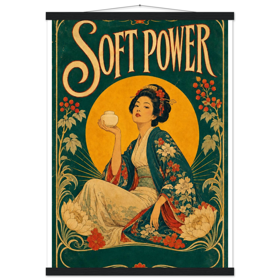 SOFT POWER, magnetic hanger, black wall hanger