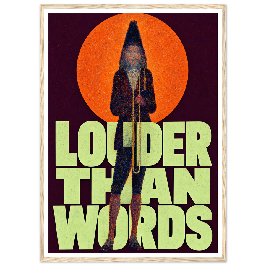 LOUDER THAN WORDS, wooden frame, wood frame