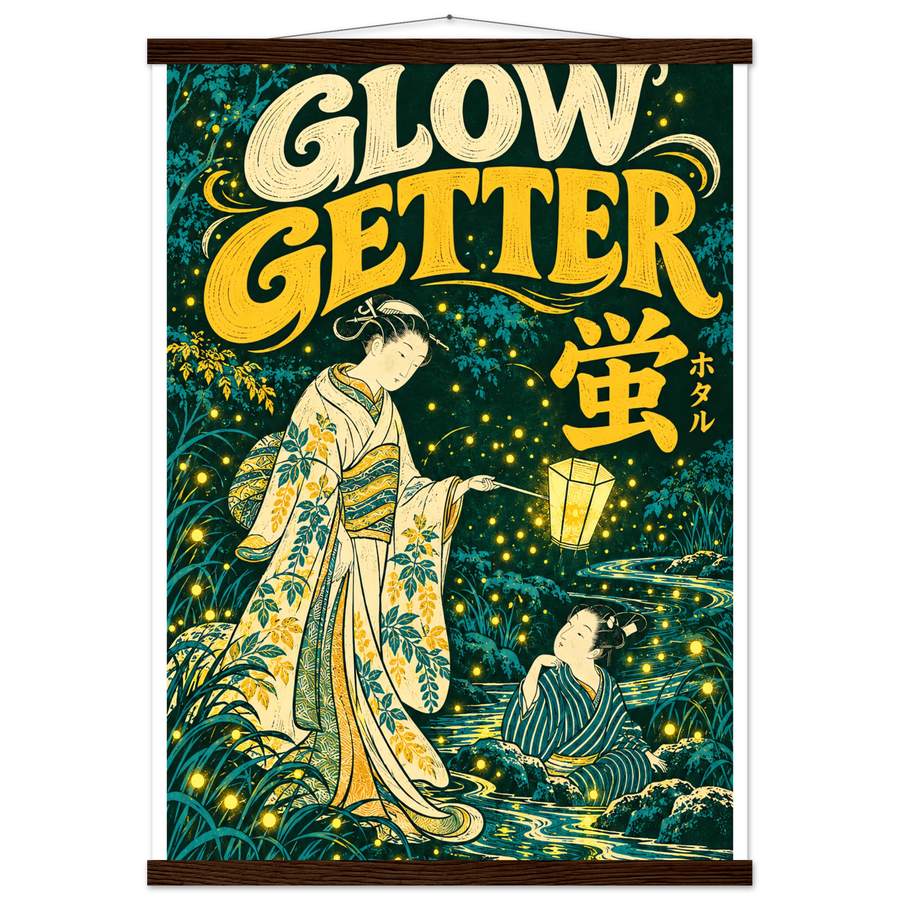 GLOW GETTER, magnetic hanger, dark wood wall hanger