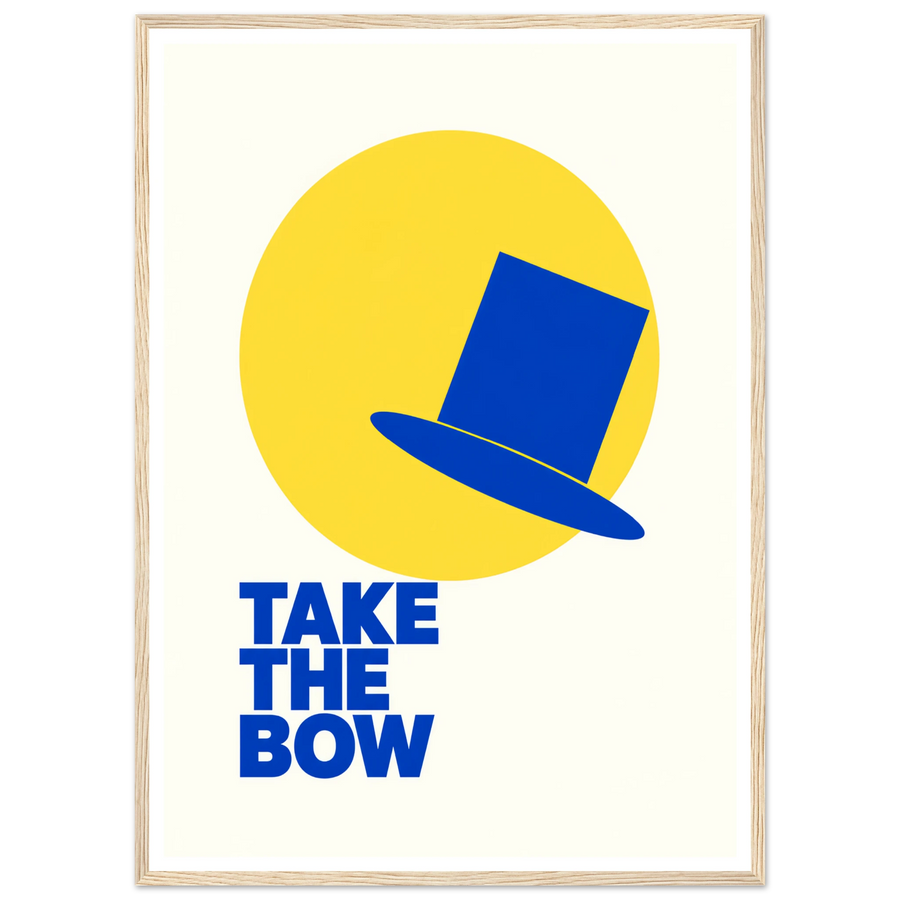 TAKE THE BOW, wooden frame, wood frame