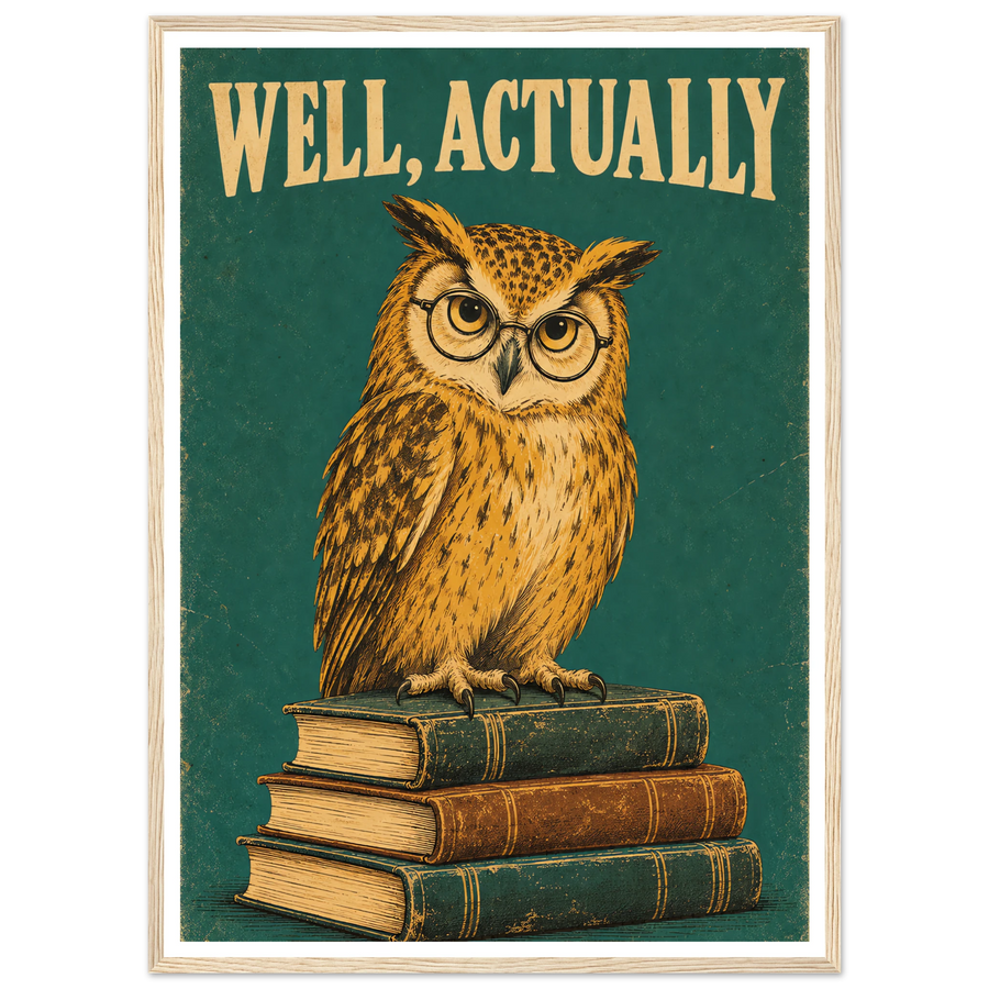 WELL, ACTUALLY, wooden frame, wood frame