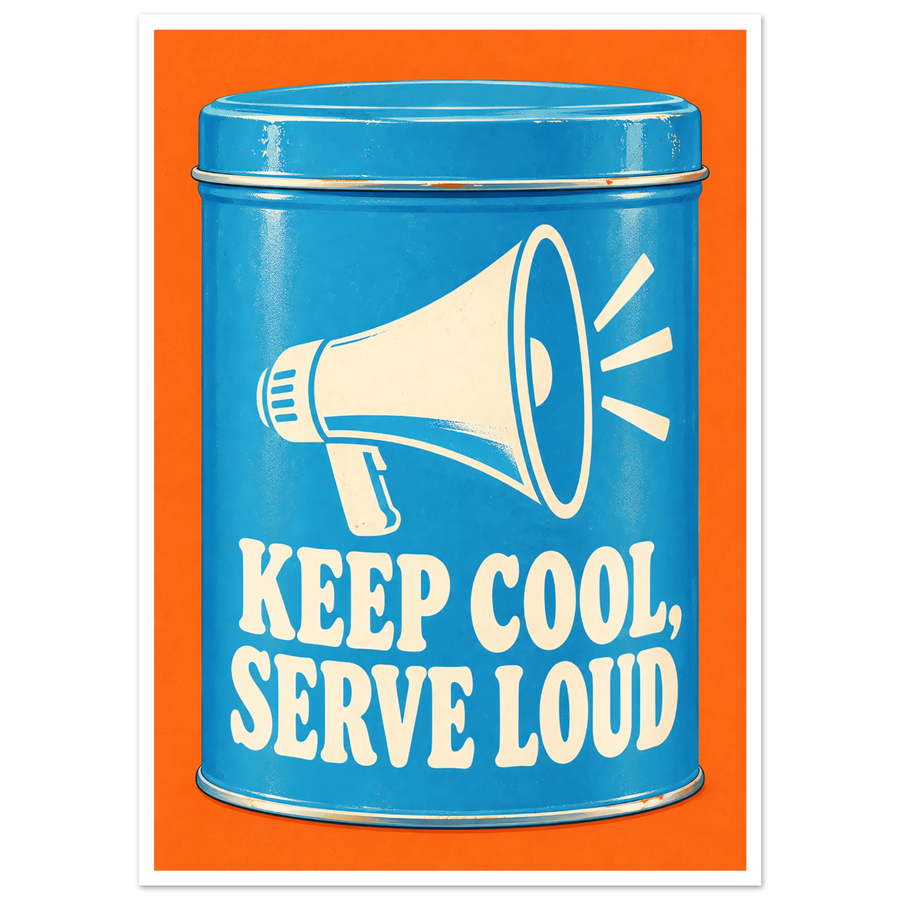 KEEP COOL, SERVE LOUD, print only