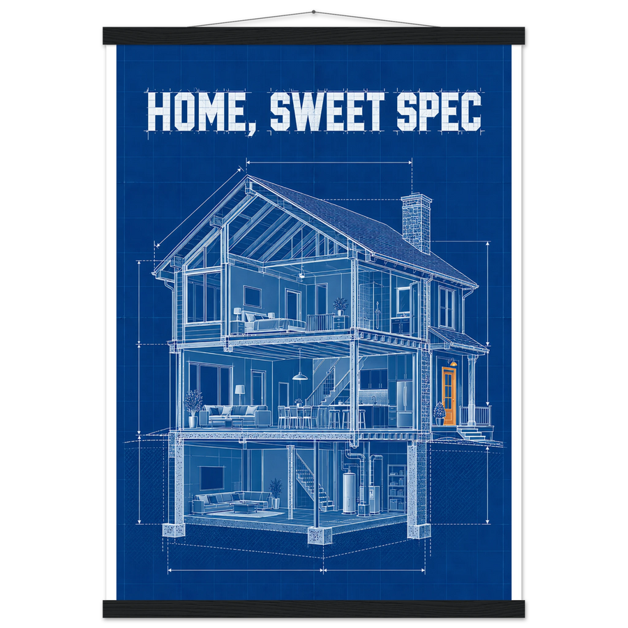 HOME, SWEET SPEC, magnetic hanger, black wall hanger
