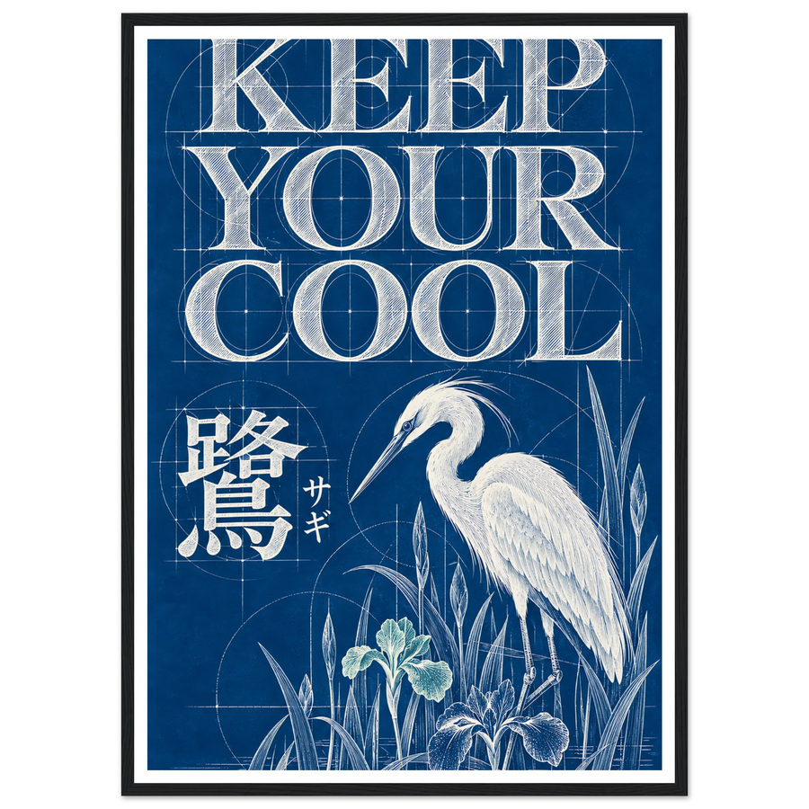 KEEP YOUR COOL, wooden frame, black frame