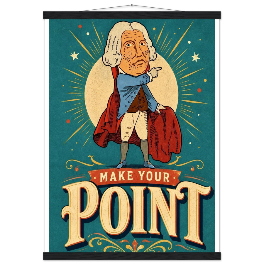 MAKE YOUR POINT, magnetic hanger, black wall hanger