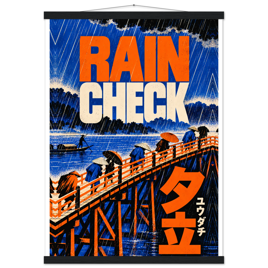 RAIN CHECK, magnetic hanger, black wall hanger