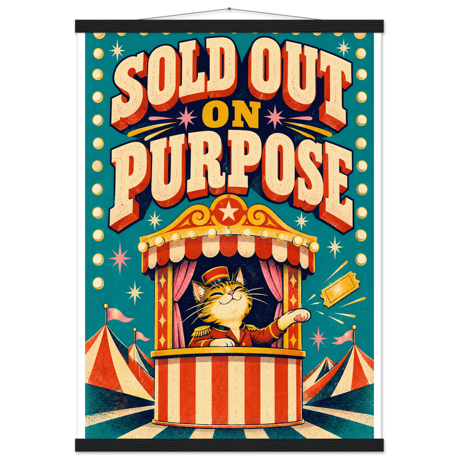 SOLD OUT ON PURPOSE, magnetic hanger, black wall hanger