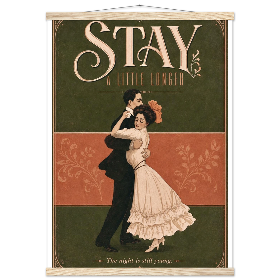 STAY A LITTLE LONGER, magnetic hanger, natural wood wall hanger