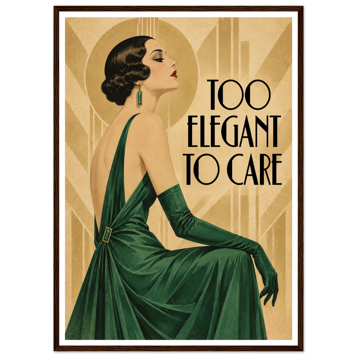 TOO ELEGANT TO CARE art print, image 1