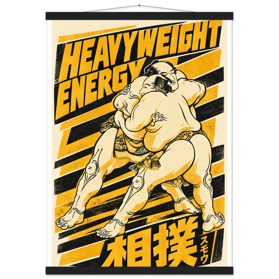 HEAVYWEIGHT ENERGY, magnetic hanger, black wall hanger