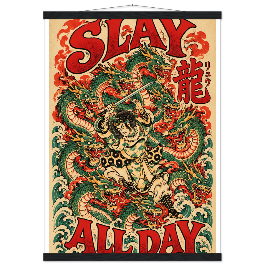 SLAY ALL DAY, magnetic hanger, black wall hanger
