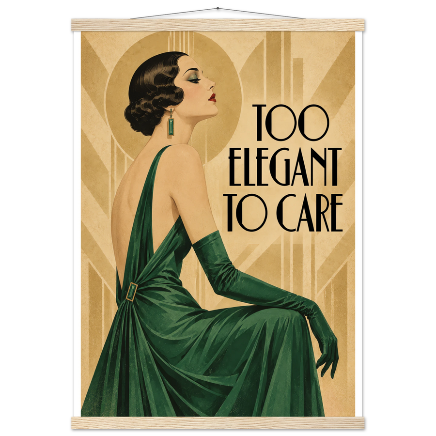 TOO ELEGANT TO CARE, magnetic hanger, natural wood wall hanger