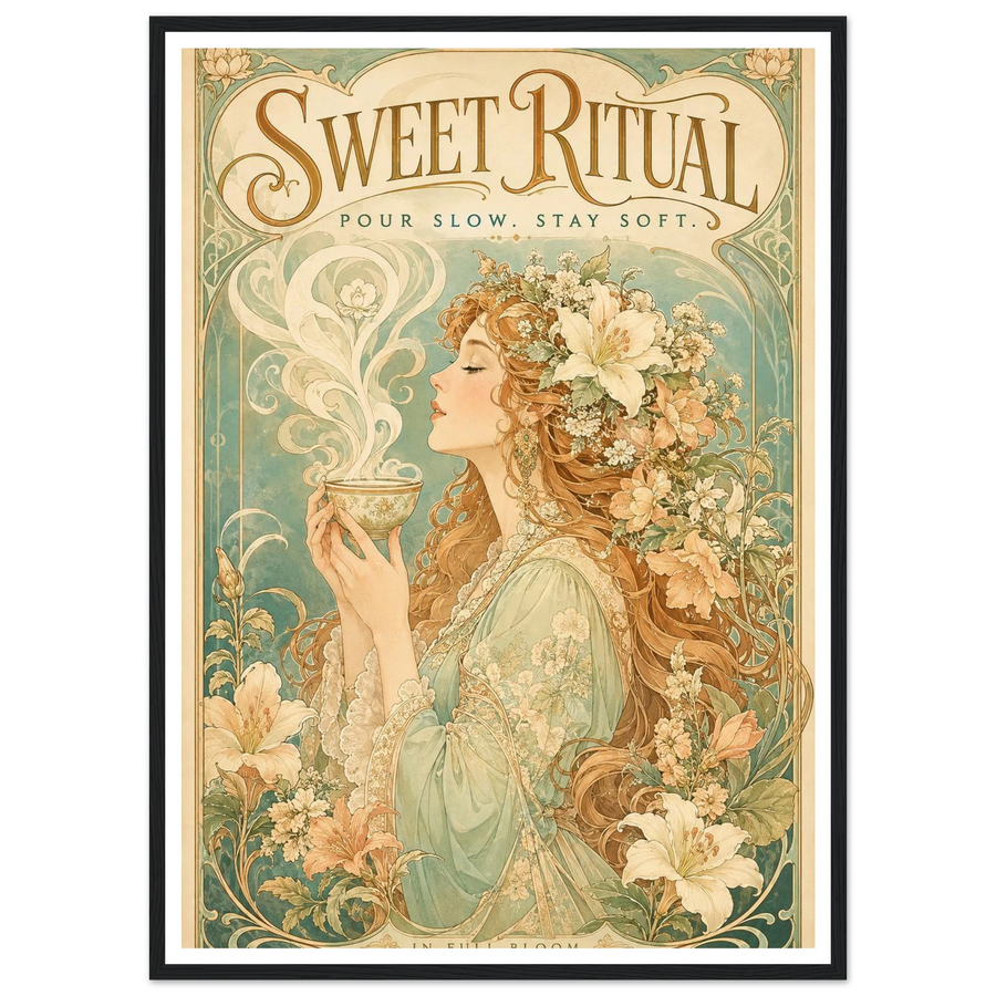 SWEET RITUAL, wooden frame, black frame