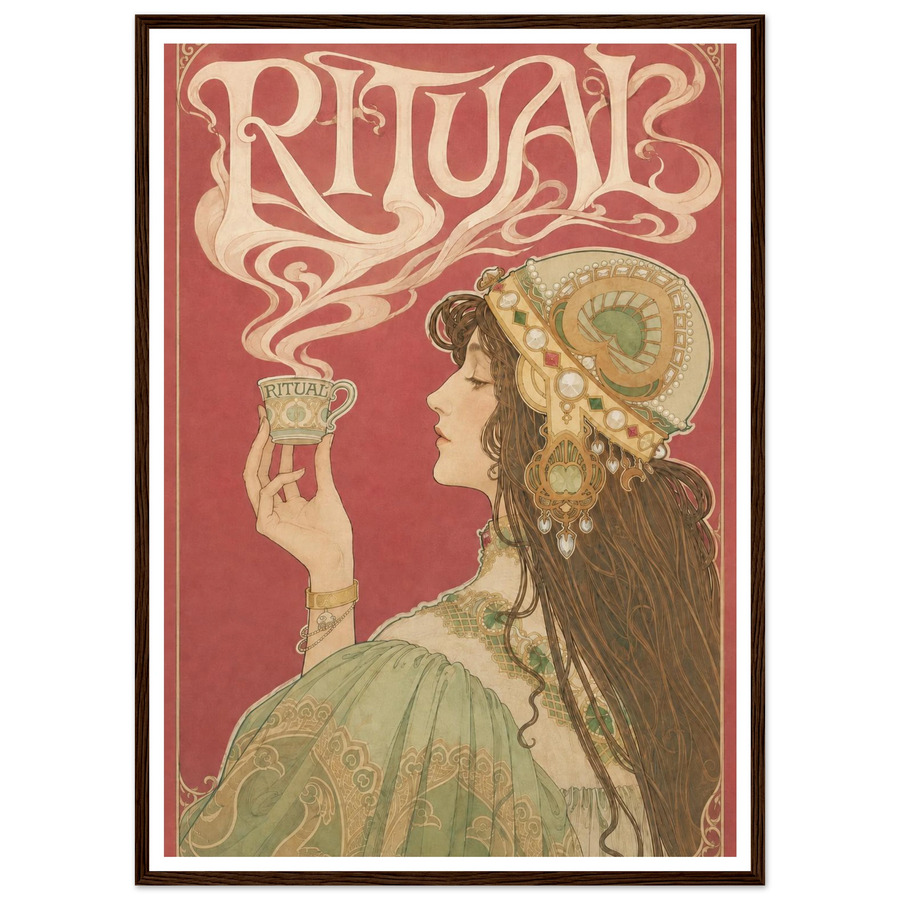 RITUAL, wooden frame, dark wood frame