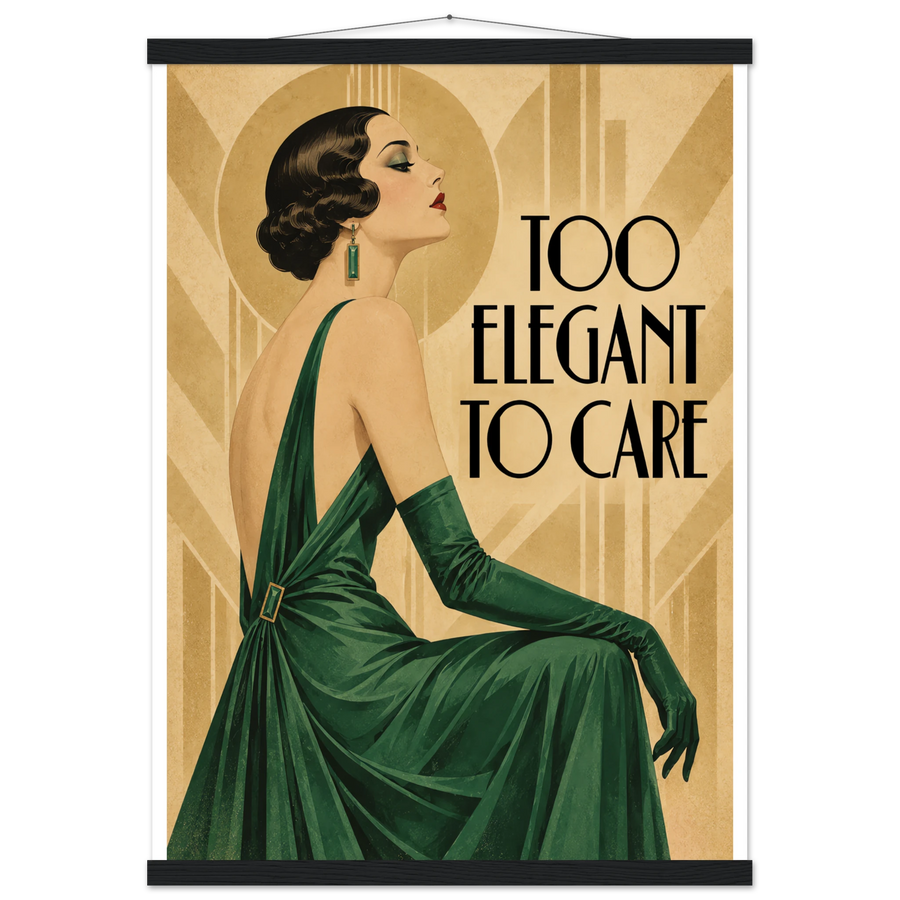 TOO ELEGANT TO CARE, magnetic hanger, black wall hanger