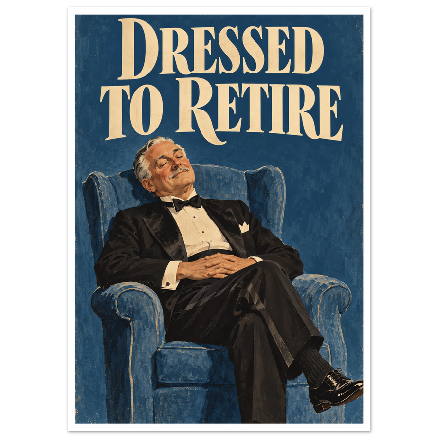 DRESSED TO RETIRE, print only