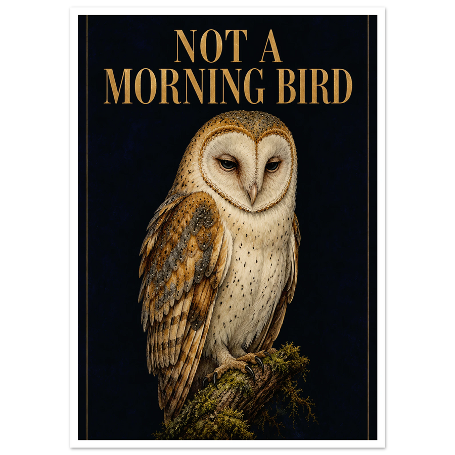 NOT A MORNING BIRD, print only