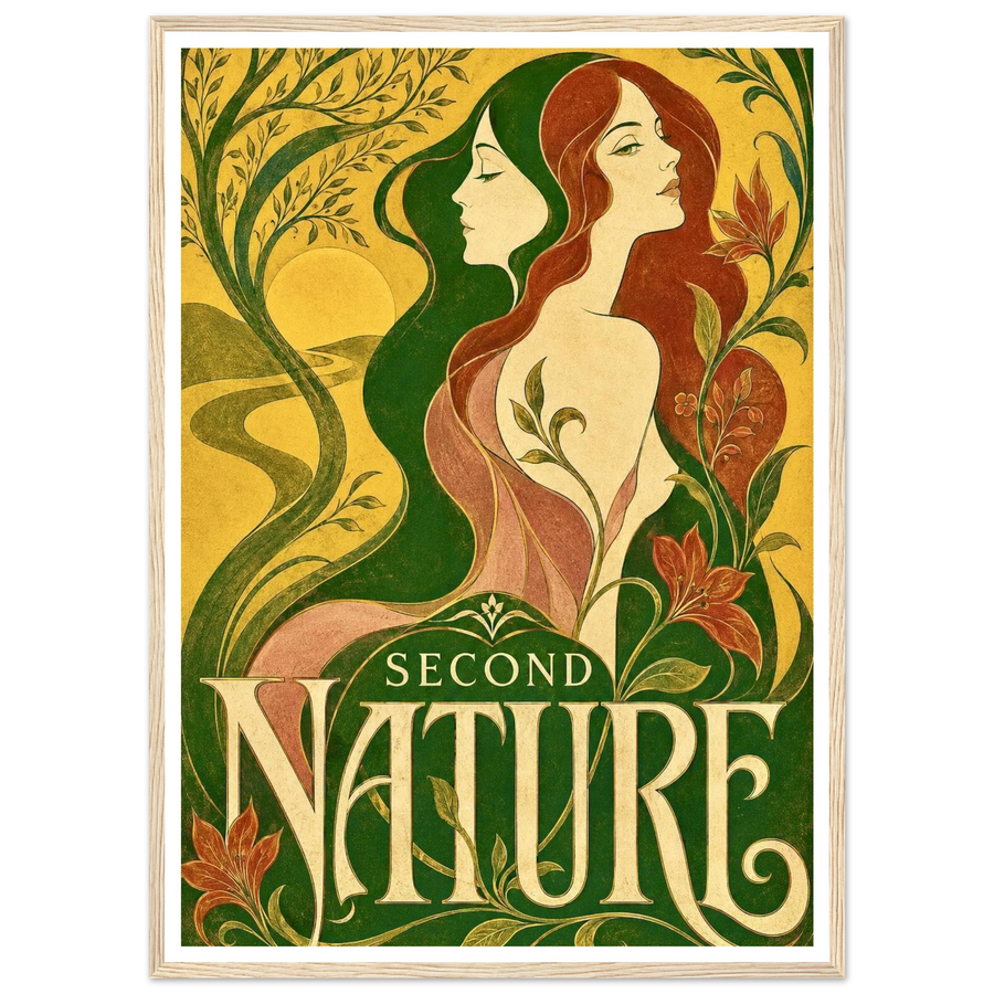SECOND NATURE, wooden frame, wood frame