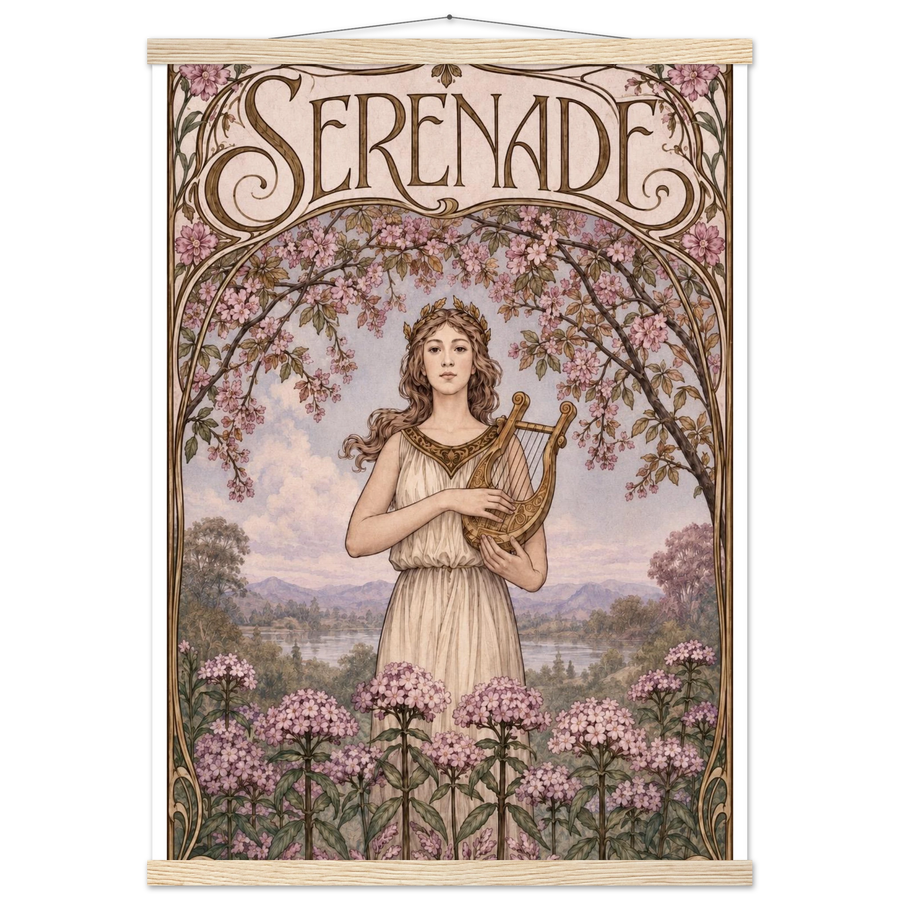 SERENADE, magnetic hanger, natural wood wall hanger