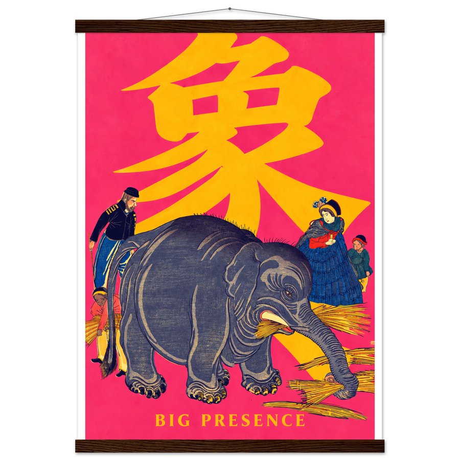 BIG PRESENCE, magnetic hanger, dark wood wall hanger