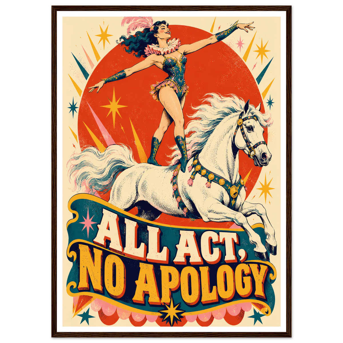 ALL ACT, NO APOLOGY art print, image 1