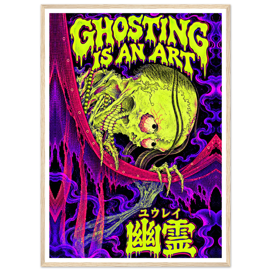 GHOSTING IS AN ART, wooden frame, wood frame
