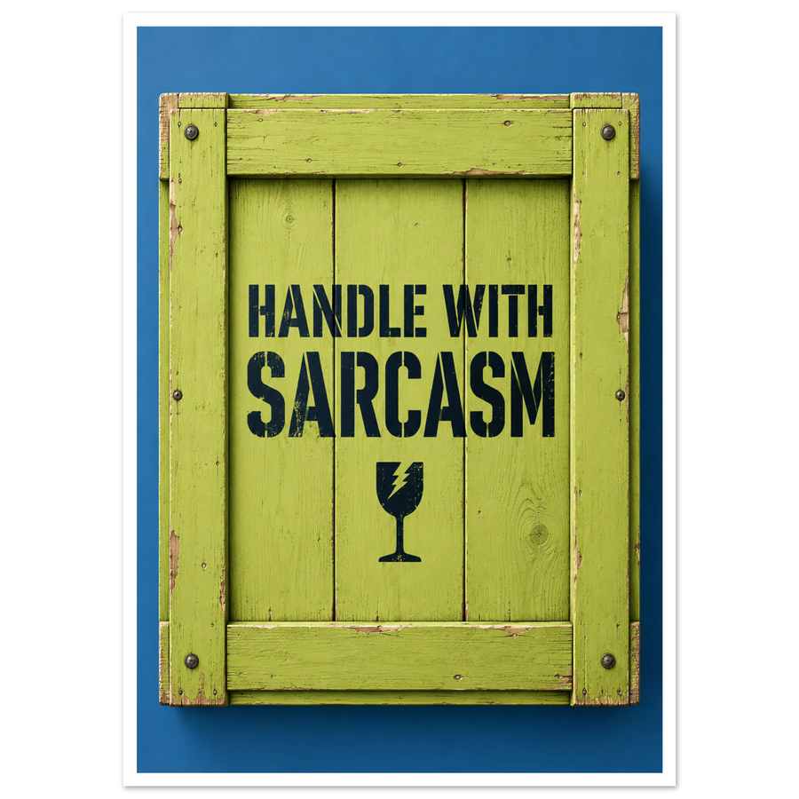 HANDLE WITH SARCASM, print only