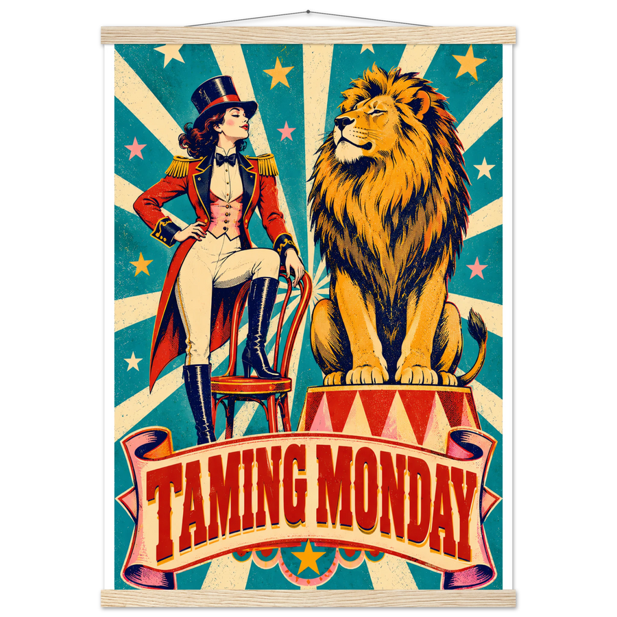 TAMING MONDAY, magnetic hanger, natural wood wall hanger