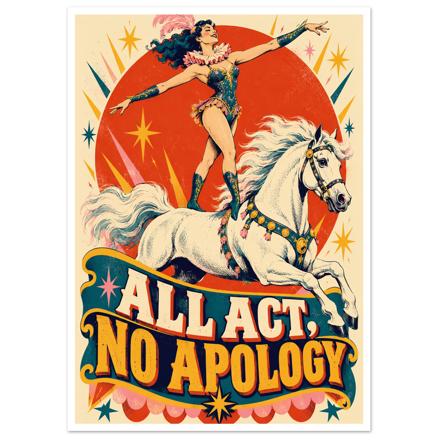 ALL ACT, NO APOLOGY, print only