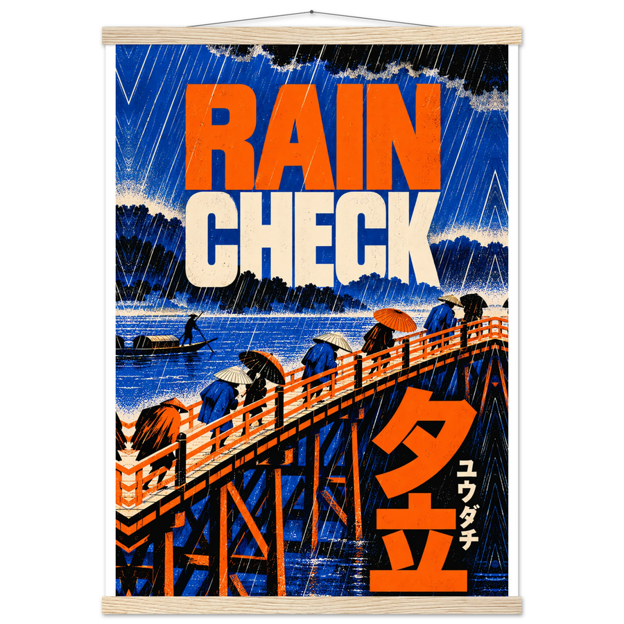 RAIN CHECK, magnetic hanger, natural wood wall hanger
