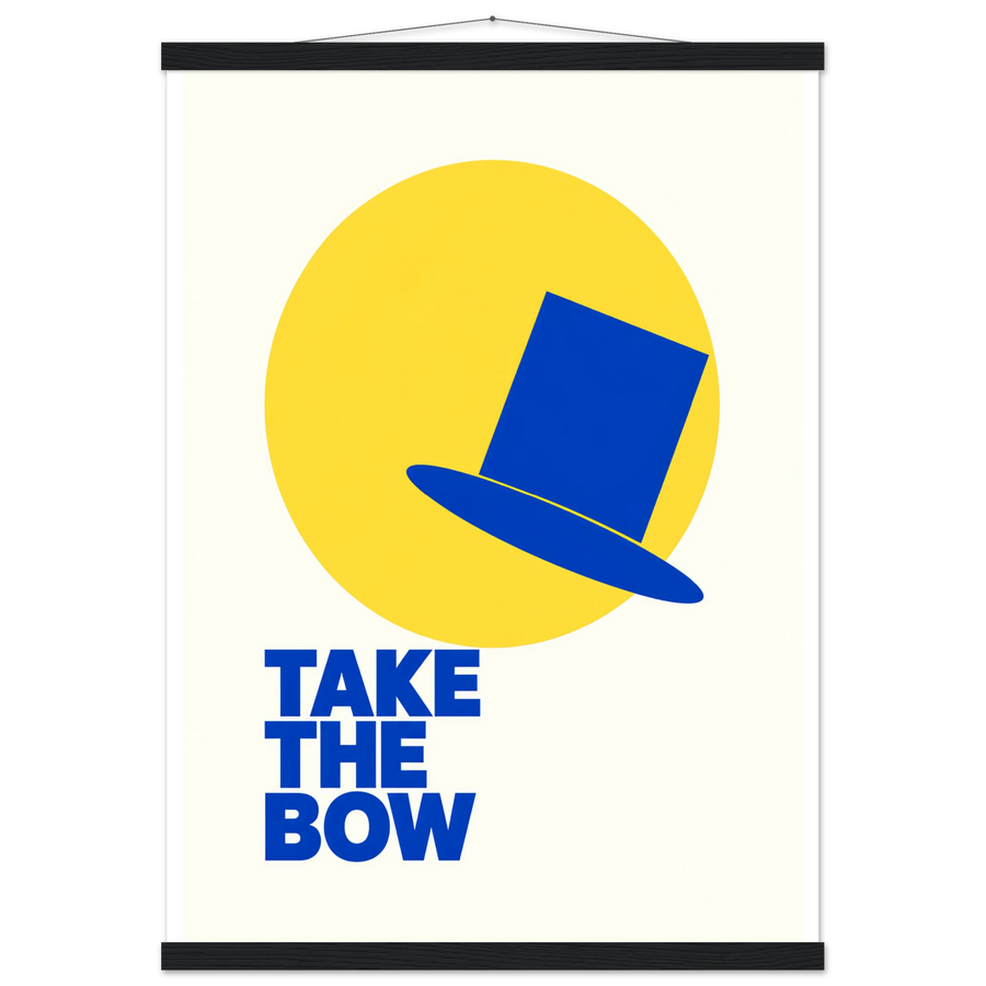 TAKE THE BOW, magnetic hanger, black wall hanger