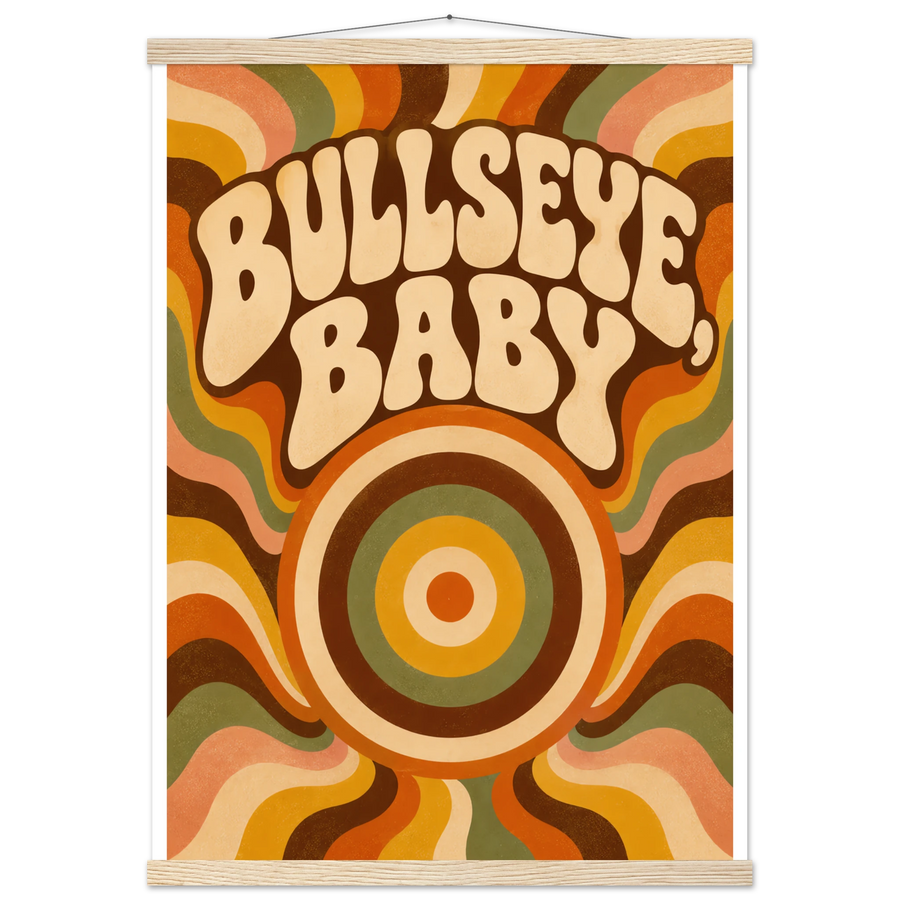 BULLSEYE, BABY, magnetic hanger, natural wood wall hanger